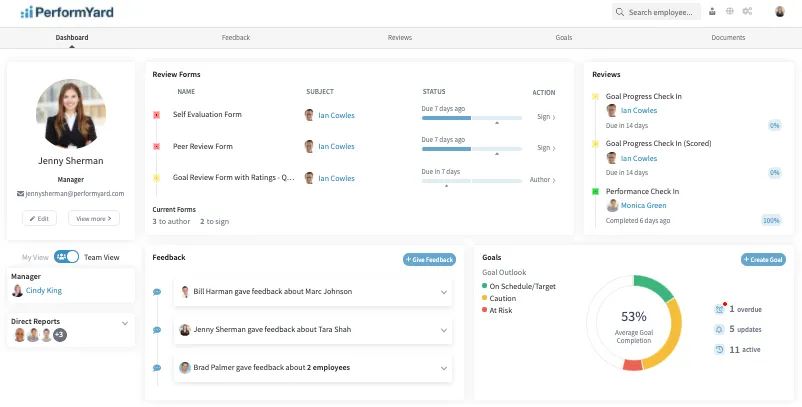 PerformYard: software de evaluación 360