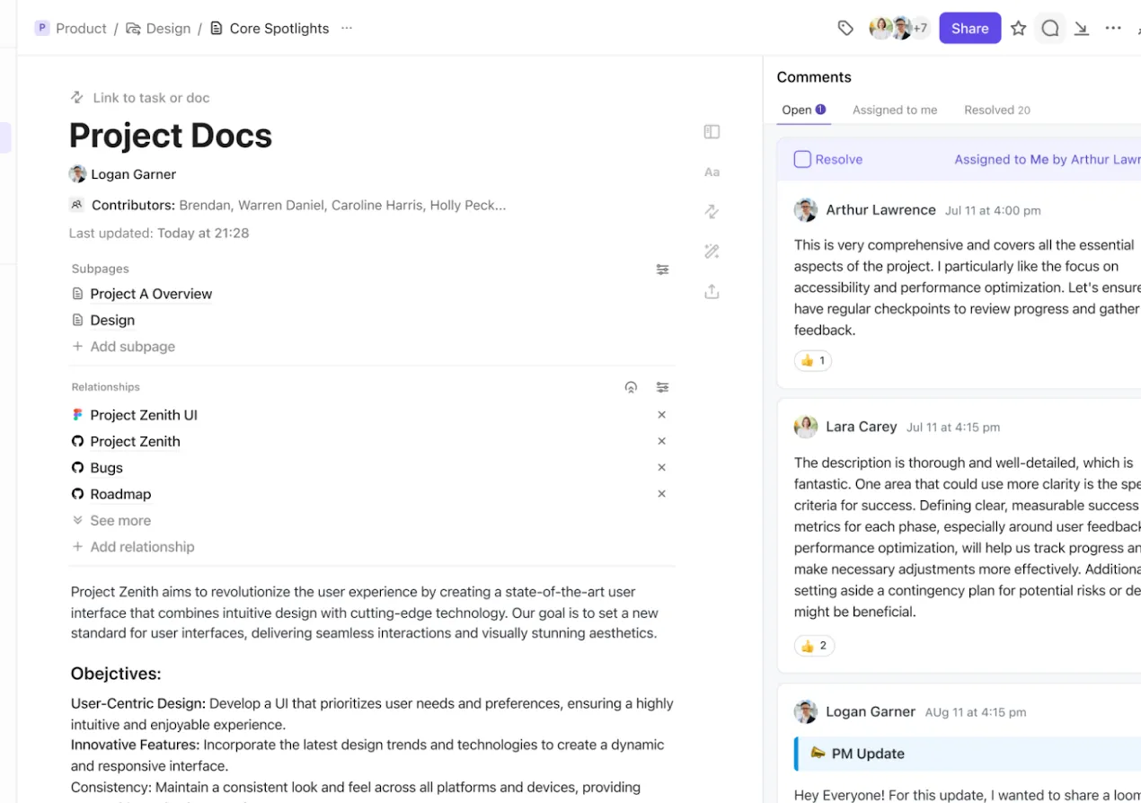 ClickUp Docs: How to Maintain Documentation