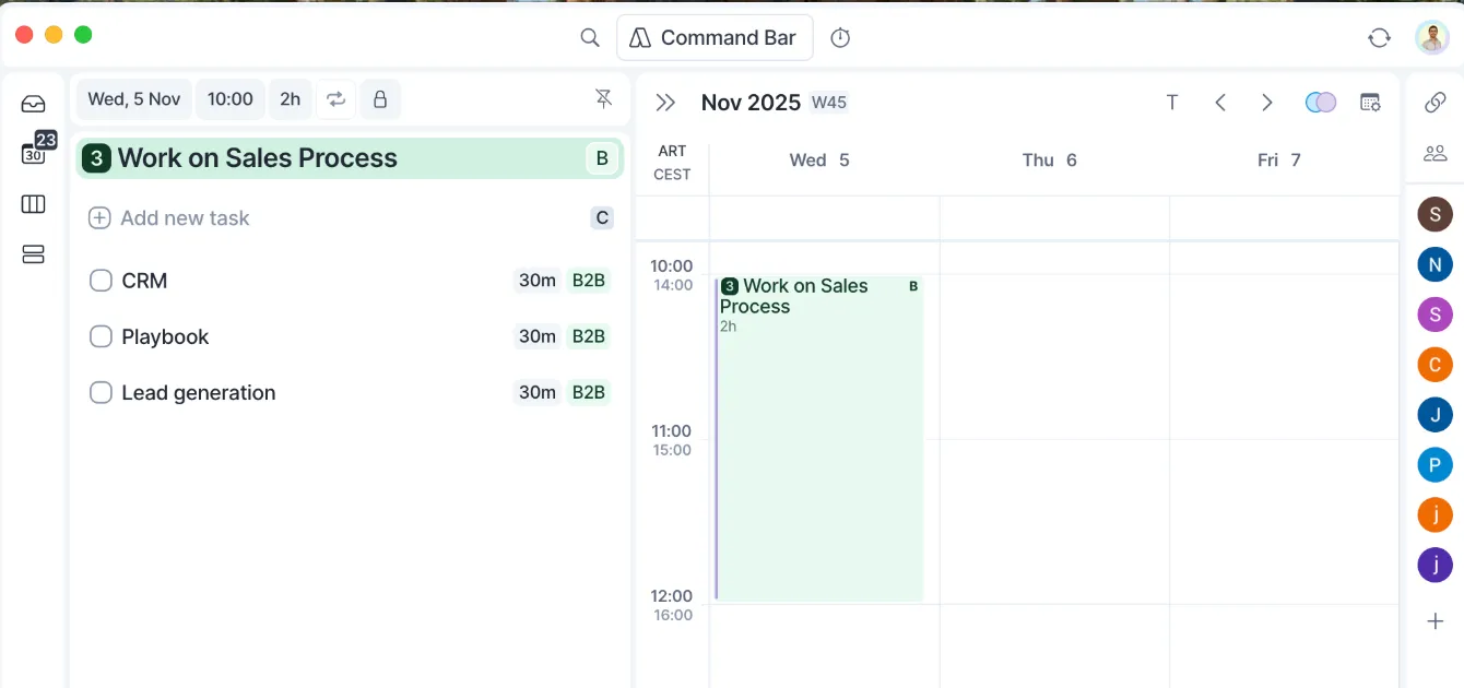 Zet losse taken om in geplande tijdsblokken met Akiflow, een populaire AI-tool voor Google Agenda
