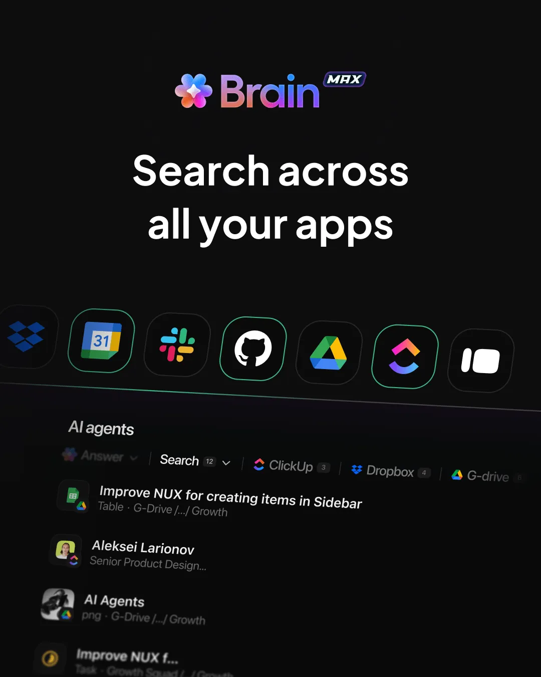 Nutzen Sie ClickUp Brain MAX für einen extrem kontextbezogenen Workspace.
