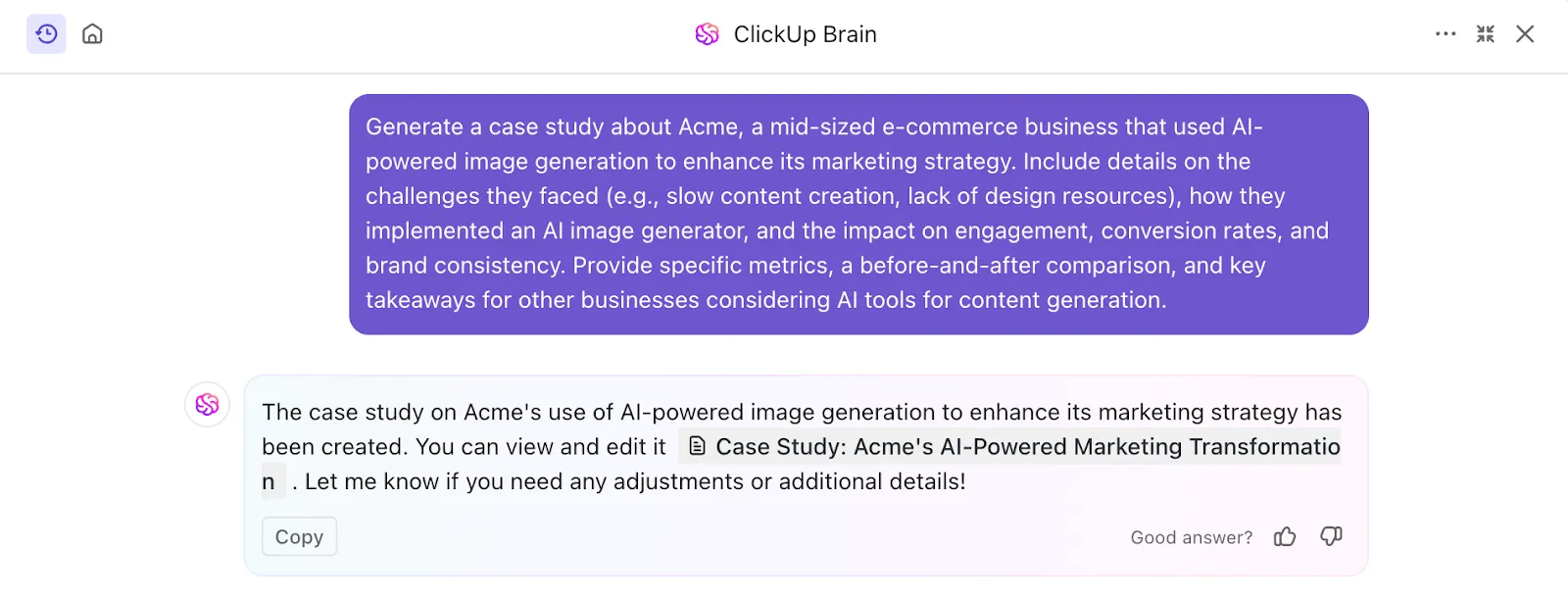 ClickUp Brain