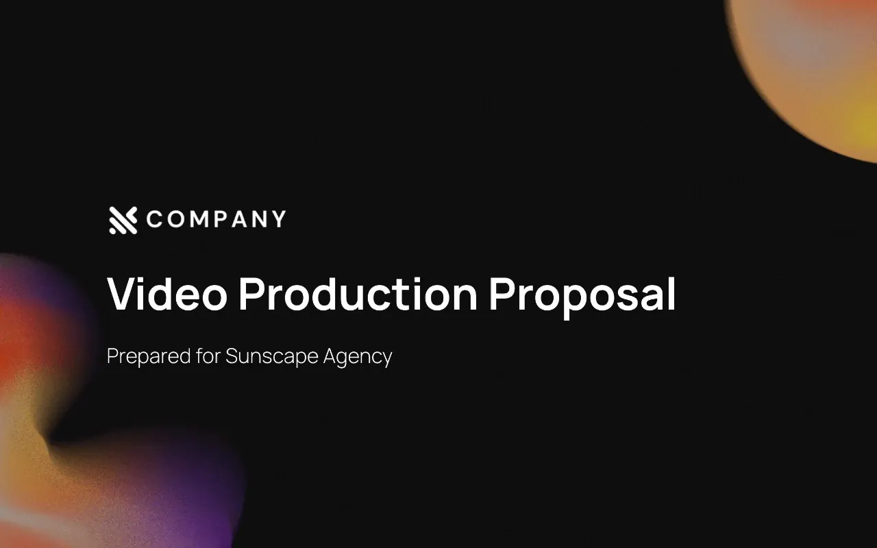 Videóprodukciós ajánlat sablon