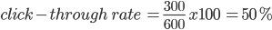 Formula del tasso di clic