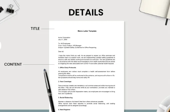 Mẫu thư ghi nhớ Microsoft Word của Template.net