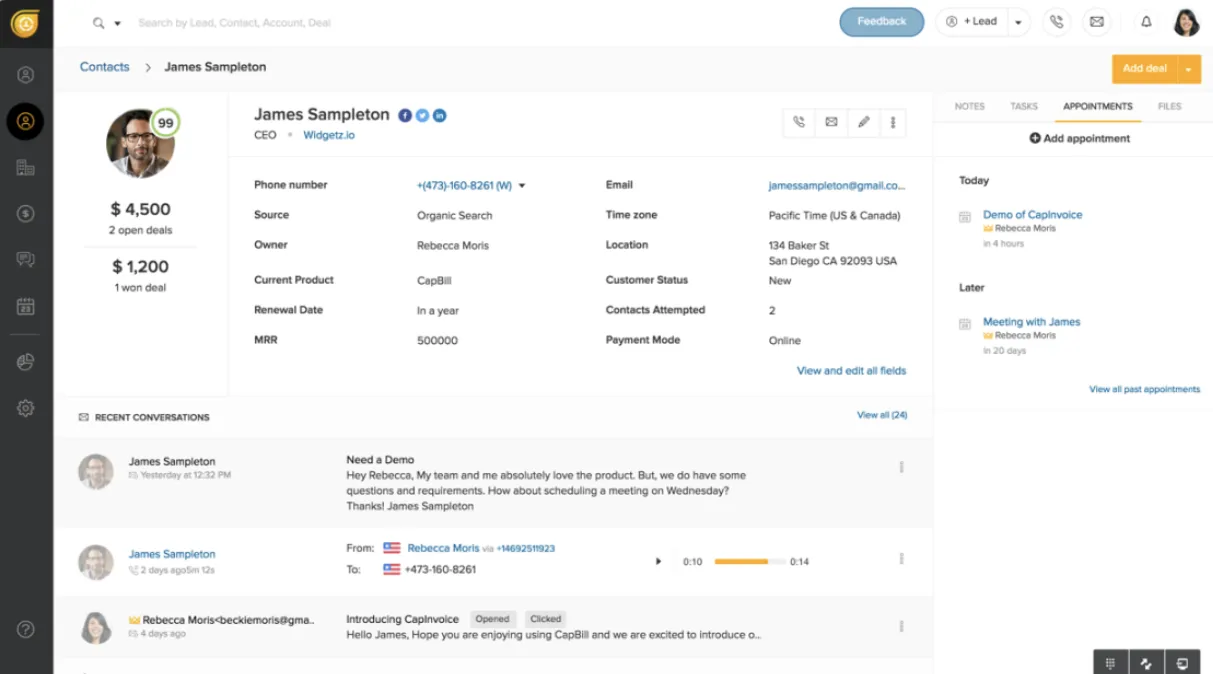 Freshsales уеб-базиран CRM софтуер