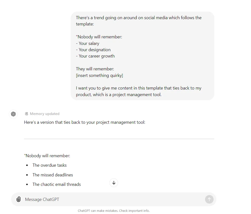 ChatGPT pour la recherche d'idées sur les réseaux sociaux