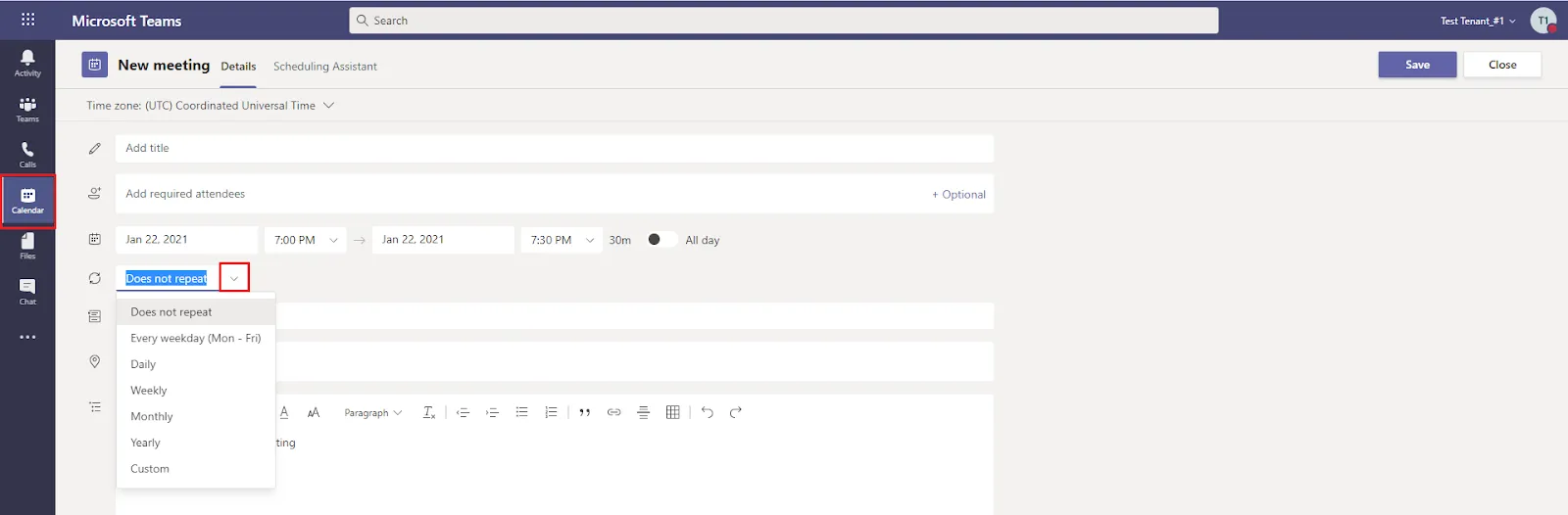 Opakující se schůzky v Microsoft Teams
