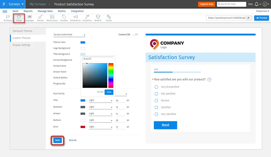 QuestionPro: เครื่องสร้างแบบสำรวจด้วย AI