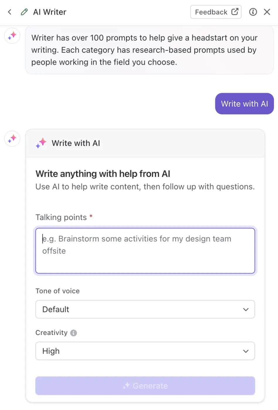 Utilisez l'assistant de rédaction IA de ClickUp Brain pour mieux définir les objectifs de sprint : Gestion de projet Scrum