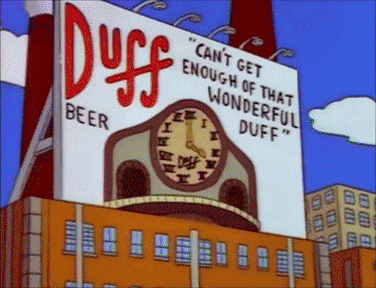 GIF de Homer Simpson dans une brasserie