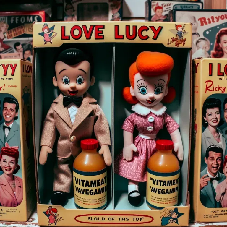 Exemplo de arte com IA: brinquedos com o tema “I Love Lucy”