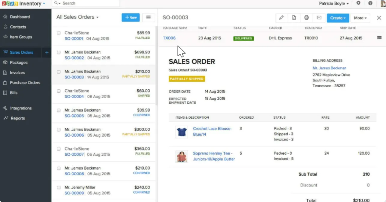 Zoho Inventory