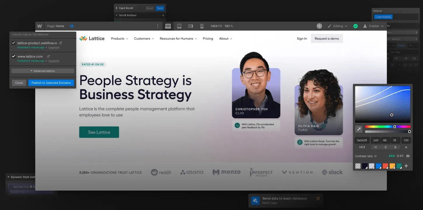 Exemple de produit Webflow