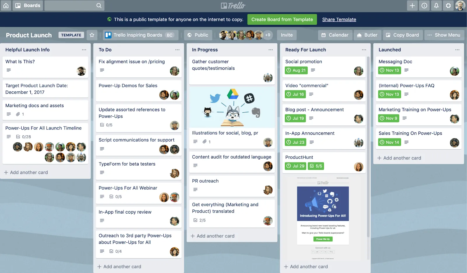 لوحة تحكم Trello: ClickUp مقابل Trello