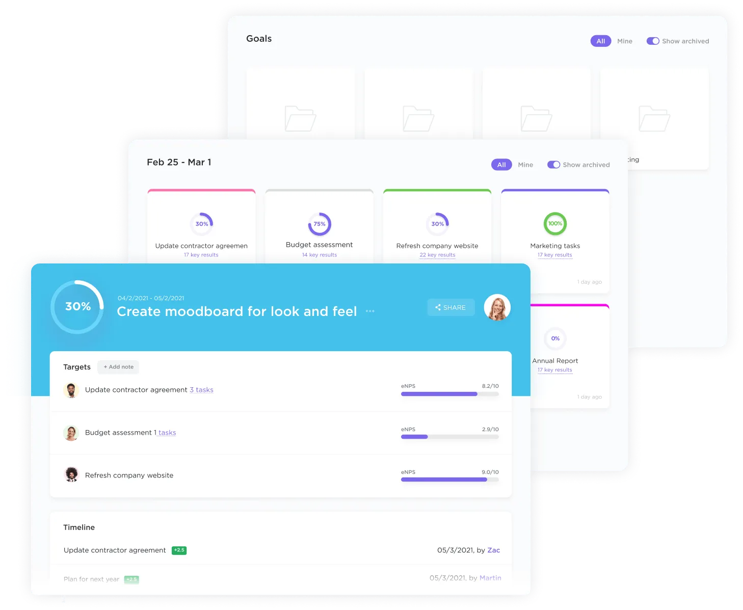 ClickUp-Ziele Zeitmanagement für Führungskräfte