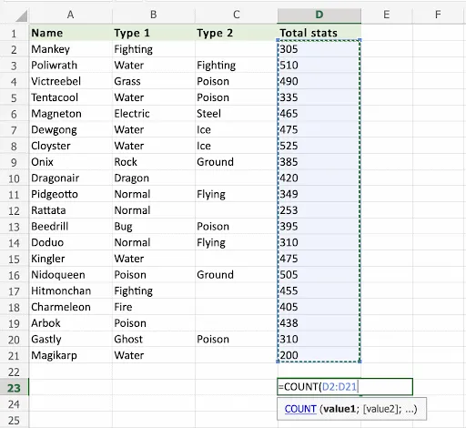 Exemplo de fórmulas do Excel: W3Schools