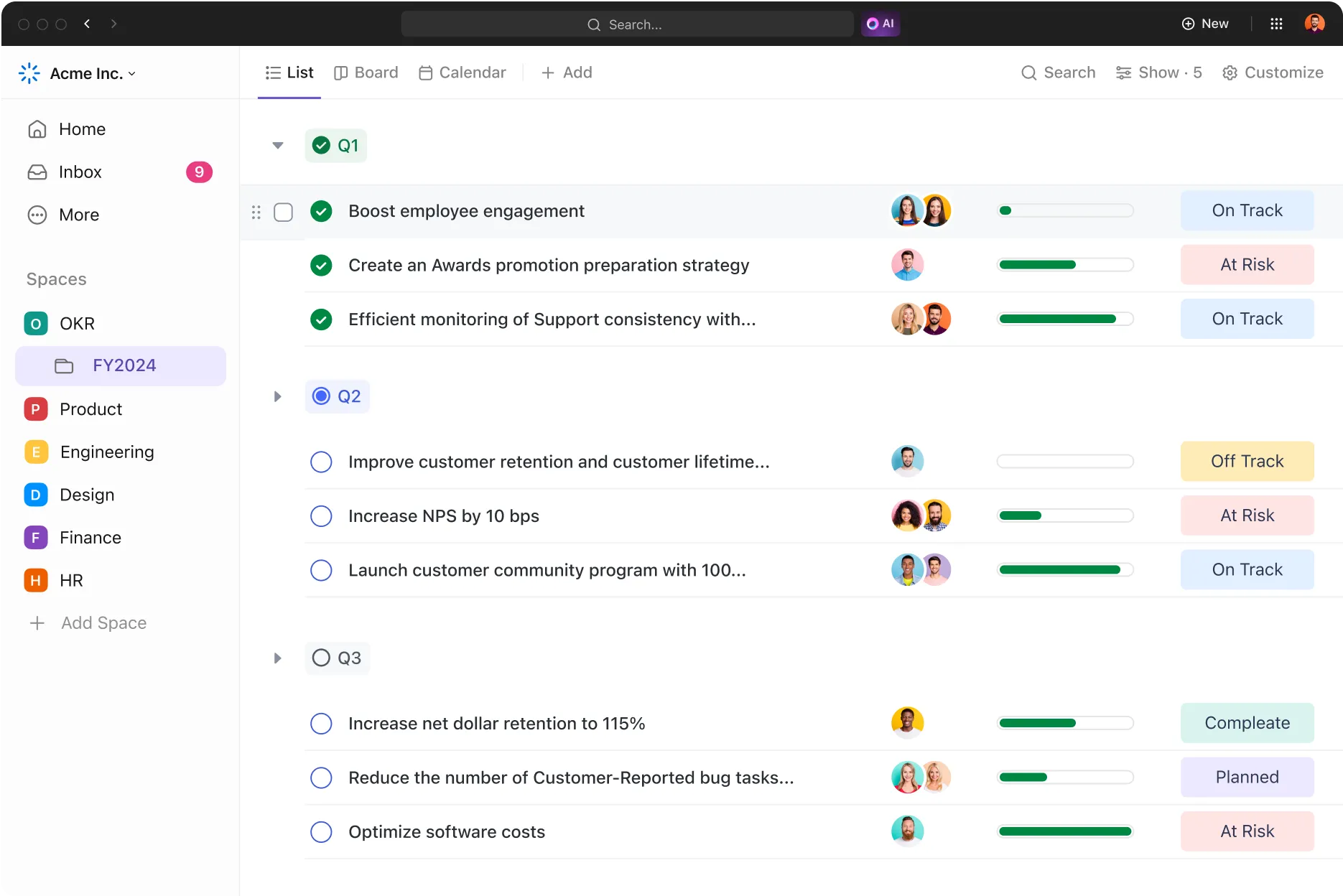ClickUp : logiciel de gestion de projet doté d'une interface conviviale