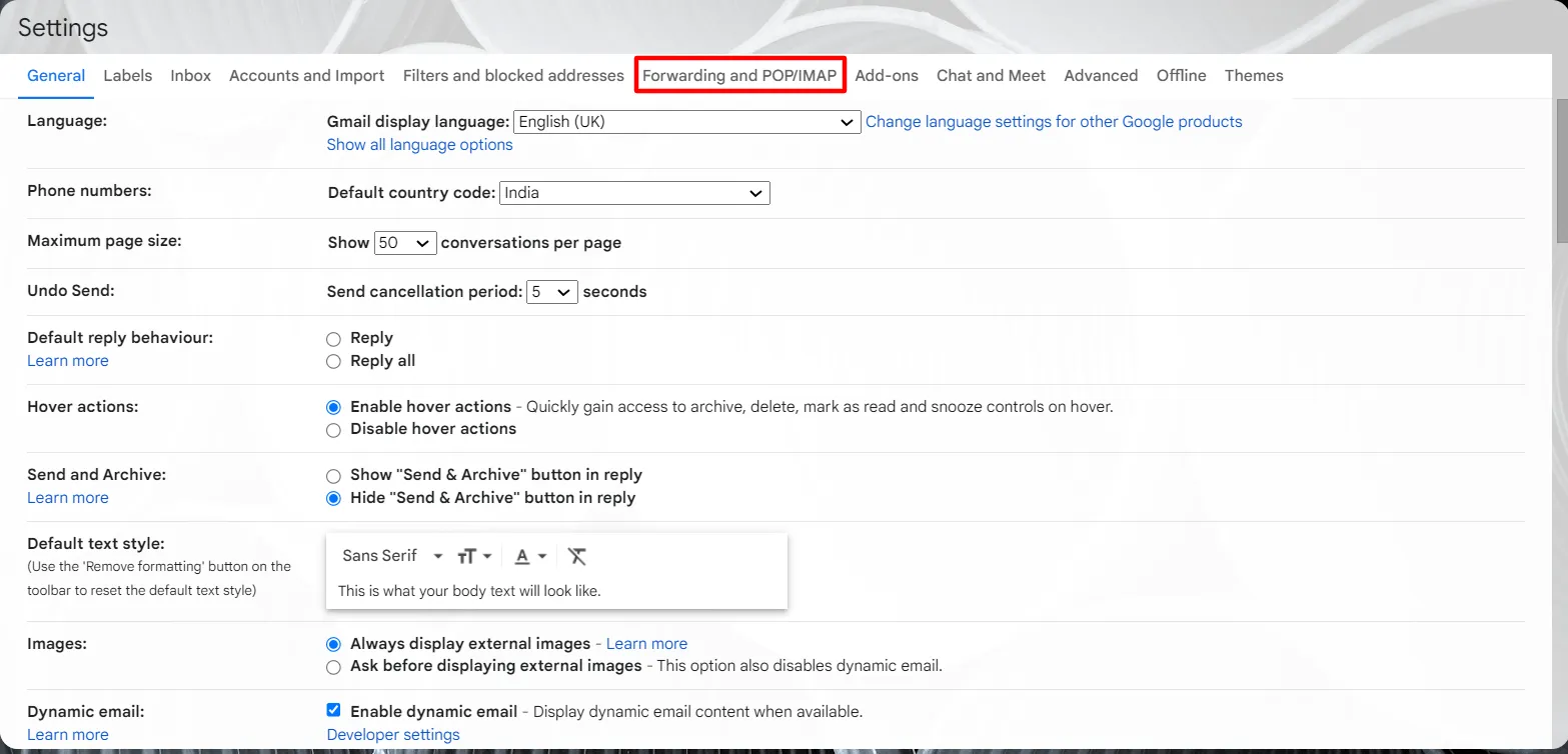 POP/IMAP su Gmail