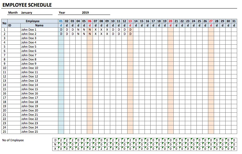 Tracker del programma dei dipendenti: modelli Excel per le risorse umane