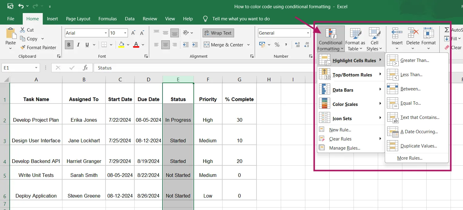 Nuova finestra di dialogo Regola di formattazione in Excel