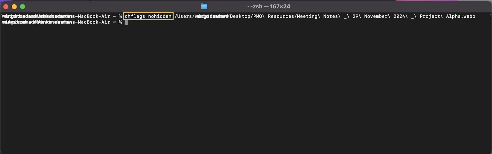 การยกเลิกการซ่อนไฟล์ที่ซ่อนอยู่บน Mac