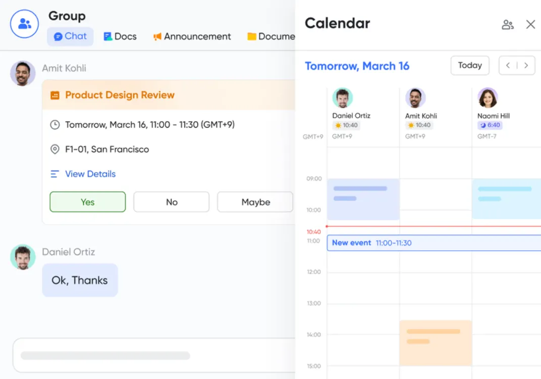 Kalender in Lark: Lark vs. ClickUp