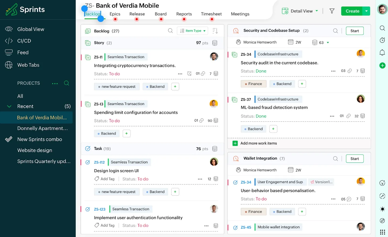 Zoho Sprints là một công cụ quản lý dự án linh hoạt được thiết kế để giúp các nhóm lập kế hoạch, hợp tác và thực hiện dự án một cách hiệu quả.