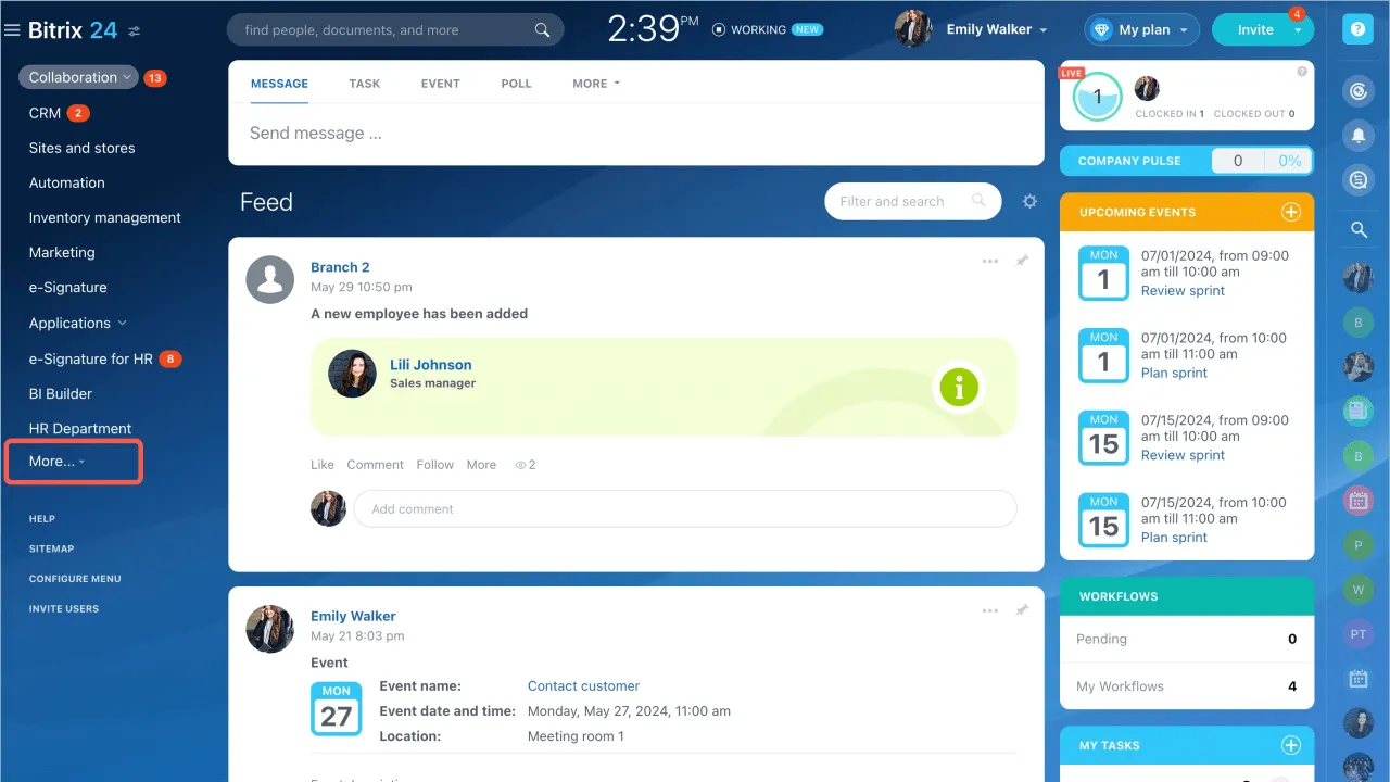 Bitrix24 HR CRM pro komunikaci a spolupráci v oblasti lidských zdrojů