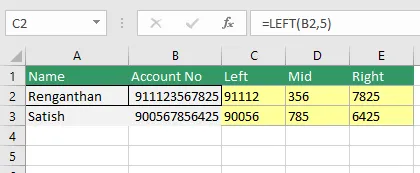 Exemplo de fórmulas do Excel: Henry Harvin