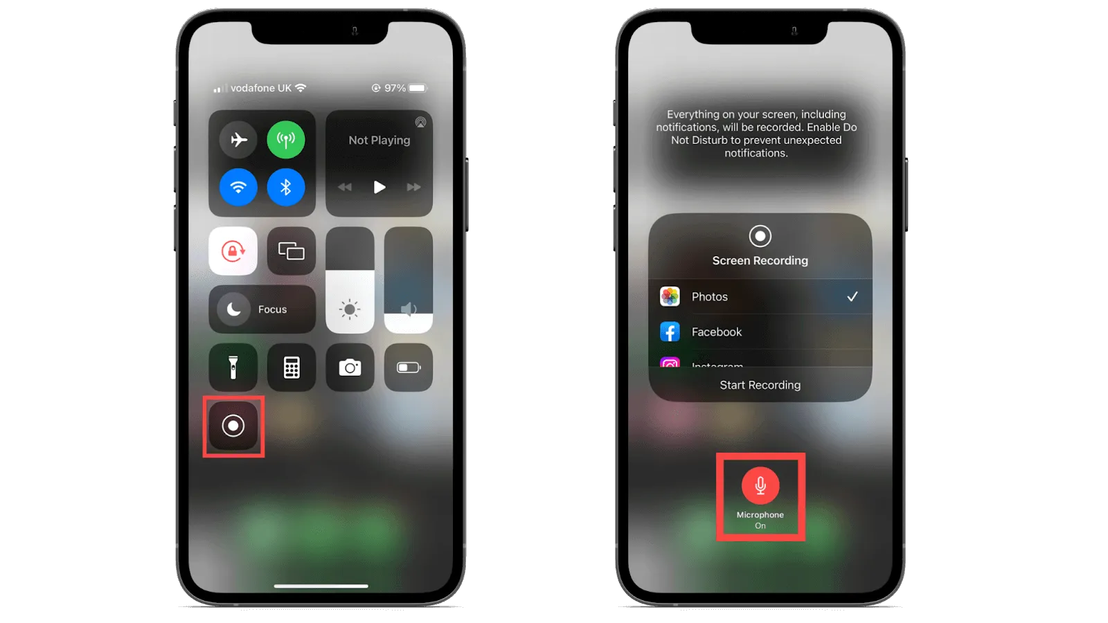วิธีเปิดเสียงในบันทึกหน้าจอใน Apple