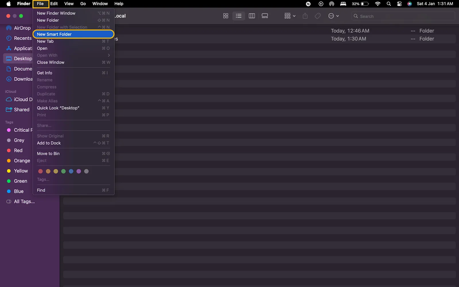 การใช้โฟลเดอร์อัจฉริยะ วิธีค้นหาไฟล์บน Mac
