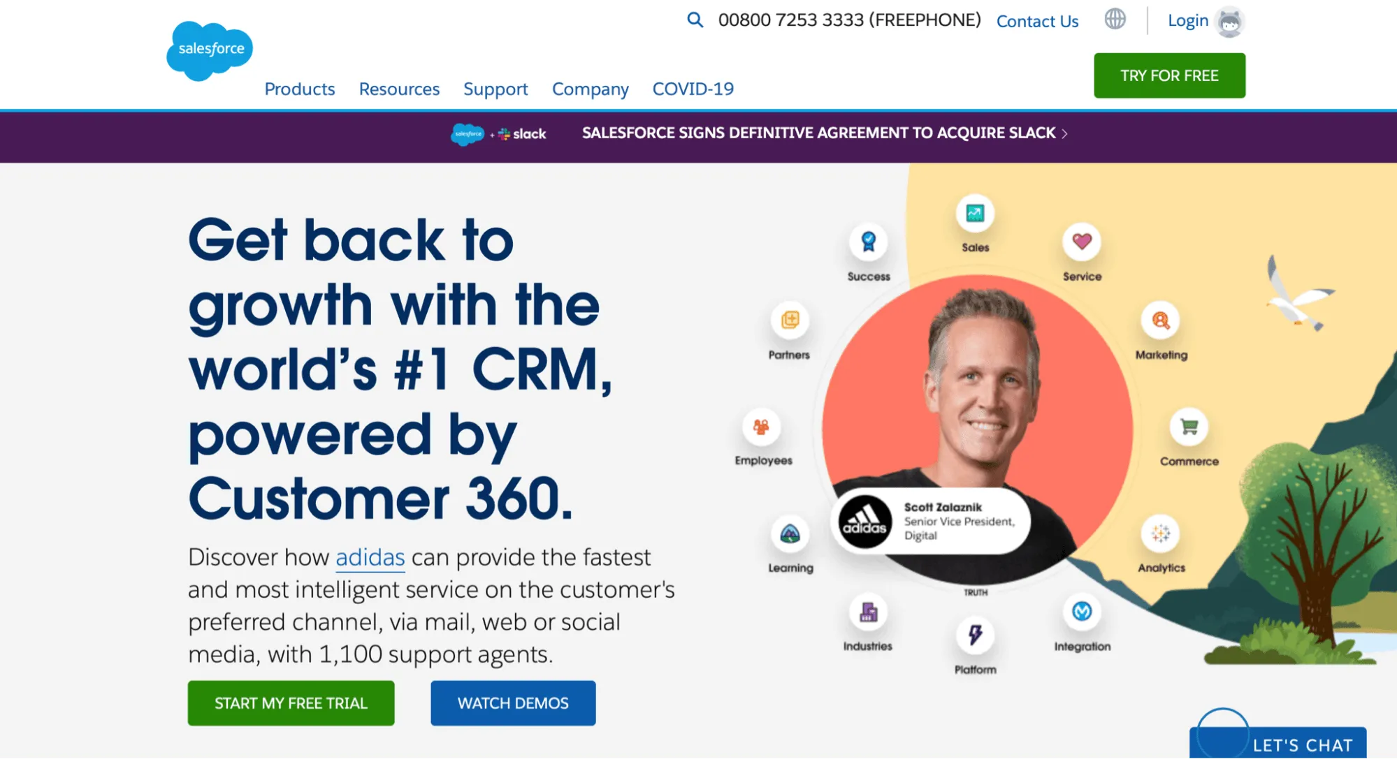 Página de inicio de Salesforce