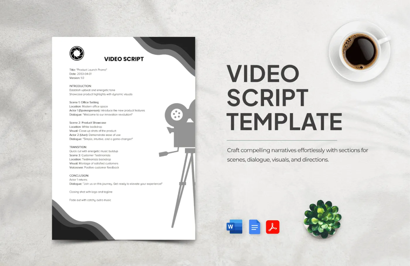 قالب سيناريو لعبة فيديو من Template.net - قالب لعبة فيديو
