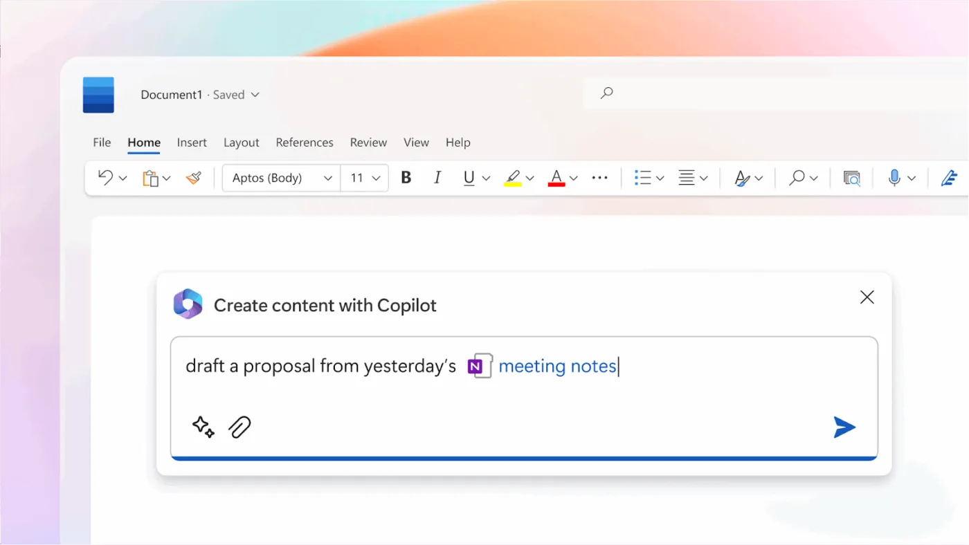 Microsoft 365 Copilot i Teams, Outlook, Word, Excel och PowerPoint