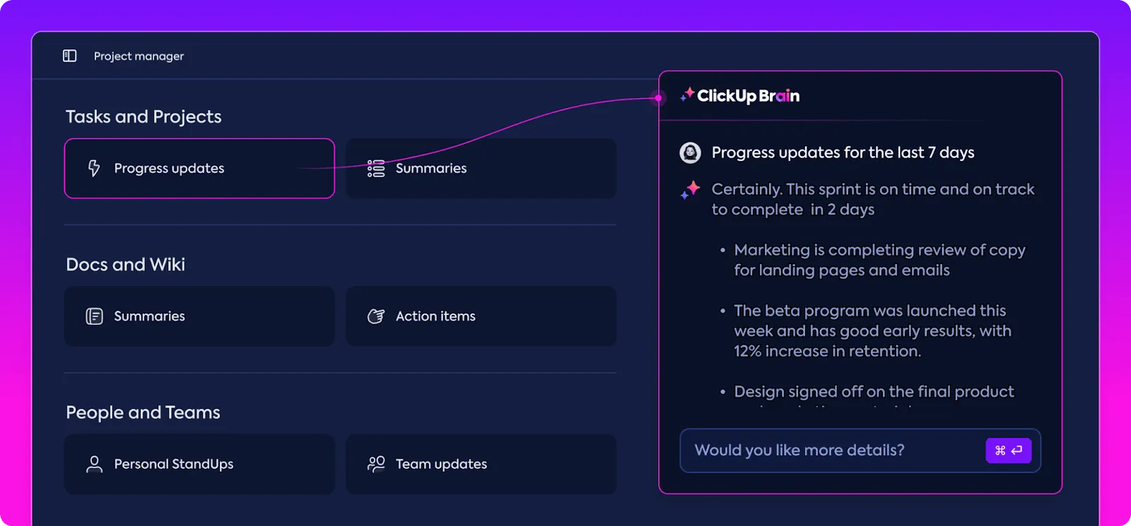 ClickUp Brain