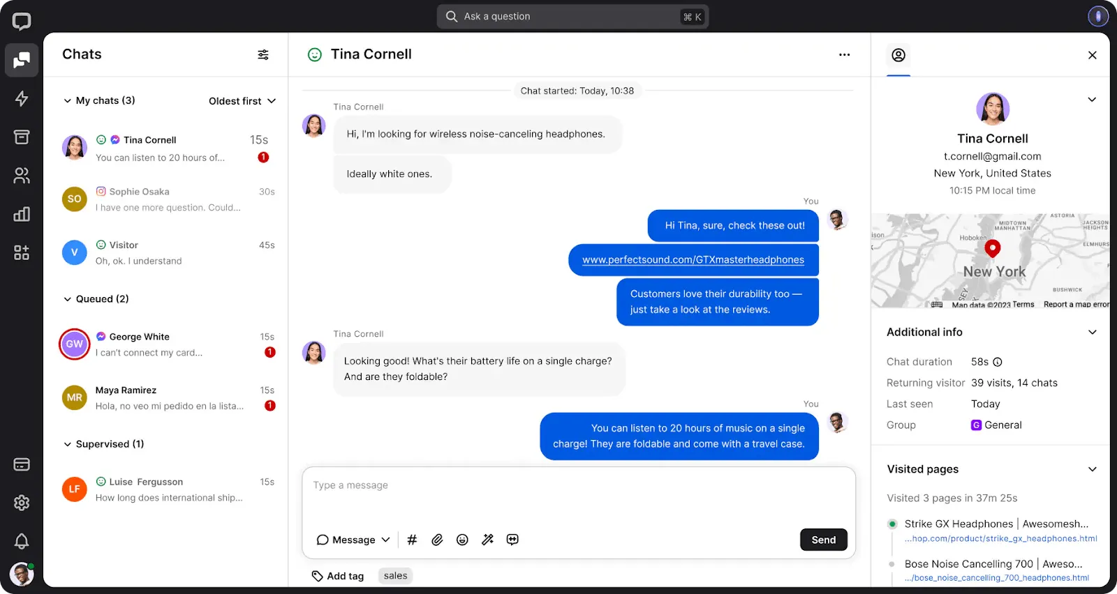 LiveChat è tra le migliori piattaforme di chat per l'assistenza clienti in tempo reale