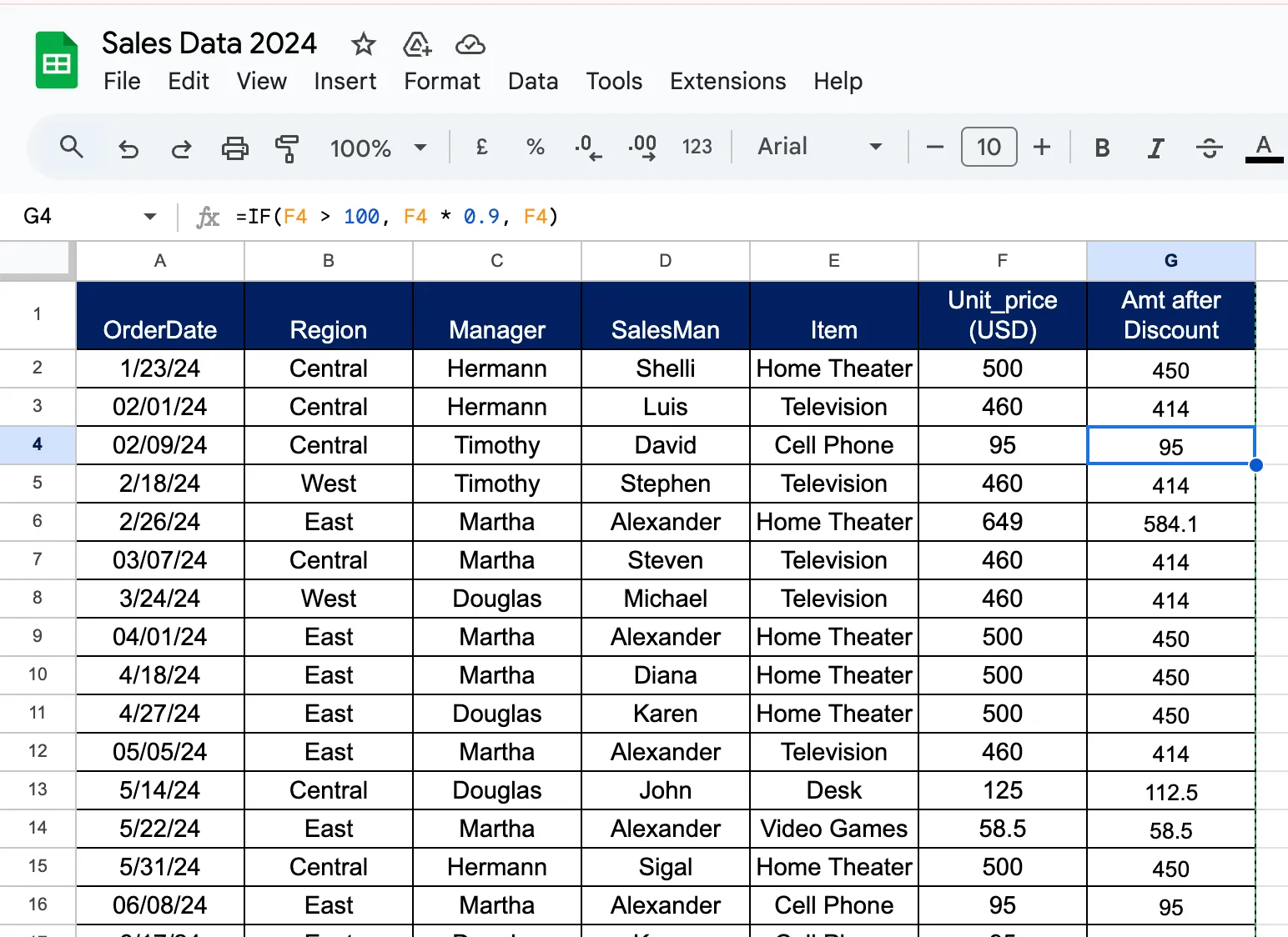 Gegevens in Google Spreadsheets