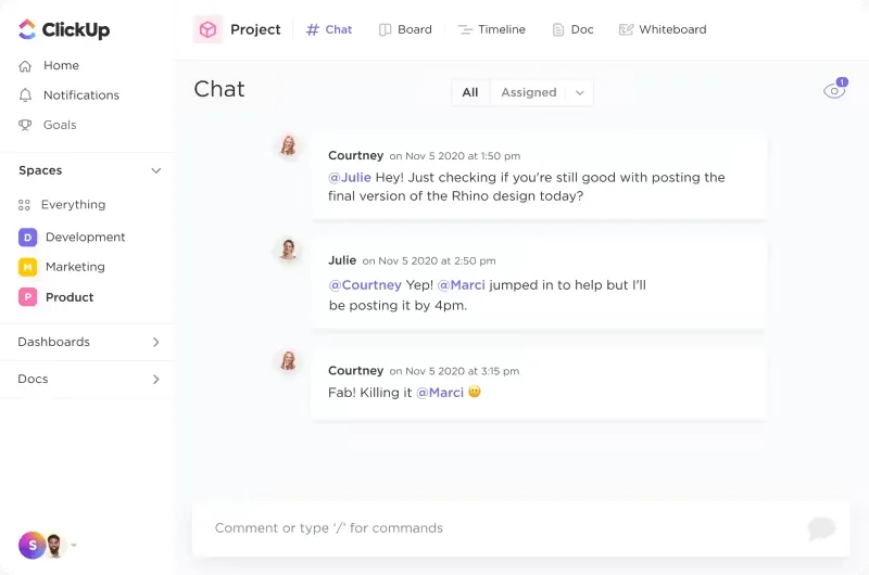 ClickUp-Chat View