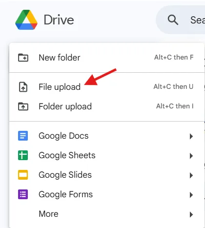 Cara mengonversi PDF ke Google Doc: Unggah PDF ke Google Drive