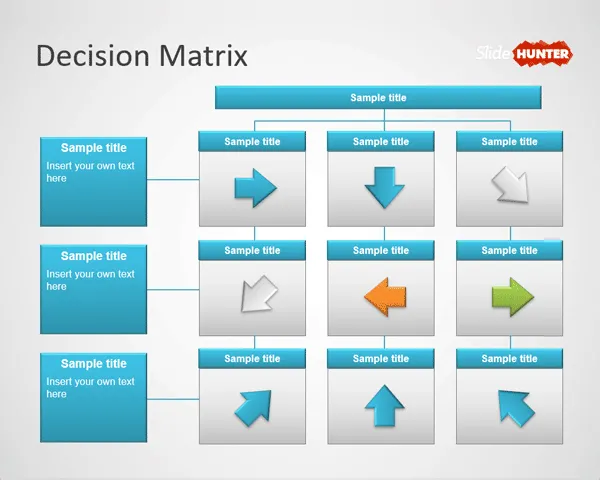 PowerPoint-Vorlage für Entscheidungsmatrix