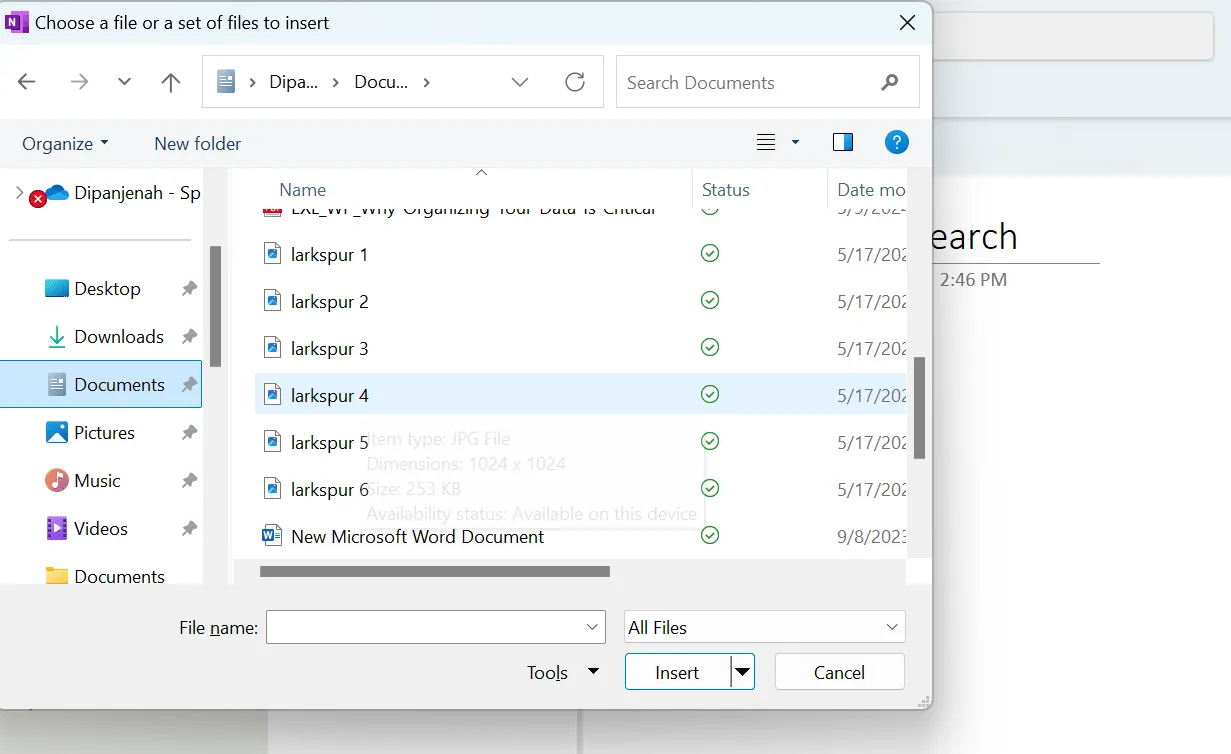 Jak organizovat OneNote – umístění souborů