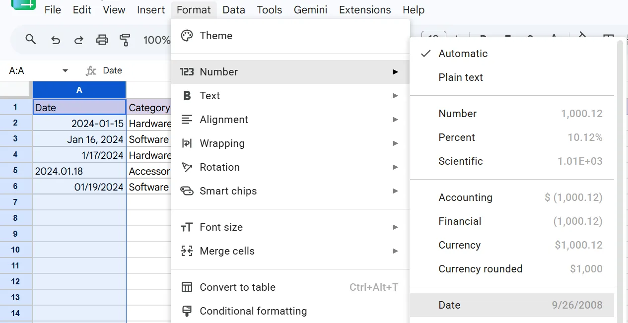 عبر Google Sheets