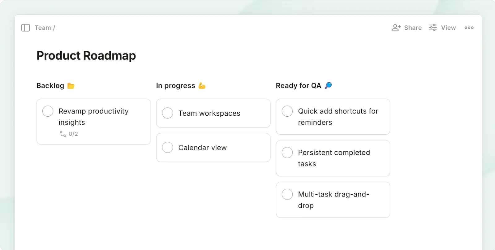 Alternatywy dla AppFlowy: Todoist: Najlepszy do zarządzania prostymi zadaniami w ramach projektów i tworzenia lekkich notatek